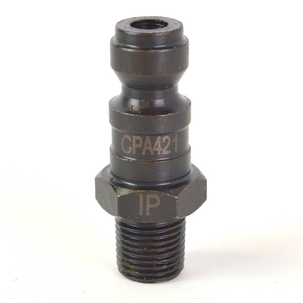 Interstate Pneumatics 1/4 Inch Automotive Steel Coupler Plug x 1/8 Inch Male NPT, PK 6 CPA421-D6 - main